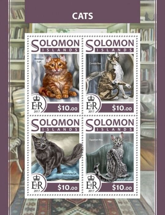 Solomon Islands MNH S/S Cats 2017 4 Stamps