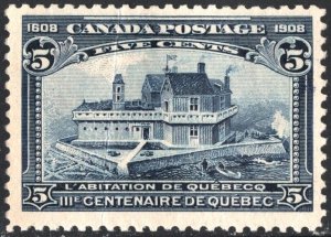 Canada SC#99 5¢ Champlain's House in Quebec (1908) MNH*