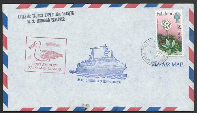 FALKLAND IS 1976 Lindblad Explorer ship cover..............................11538