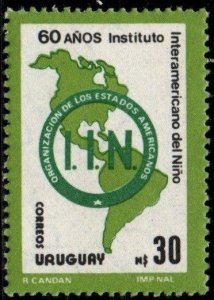 1988 Uruguay InterAmerican Children´s institute emblem   #1251 ** MNH