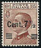 Cent. 7.1 / 2 out of 85 strongly shifted overprint varieties