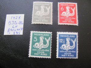 NETHERLANDS 1928 MNH/LH SC B37-40 SET B40 MNH VF/XF $50 (179)