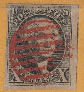 U.S. 2 1847 On Cover, 4 Margin, West Haverford PA (30920)