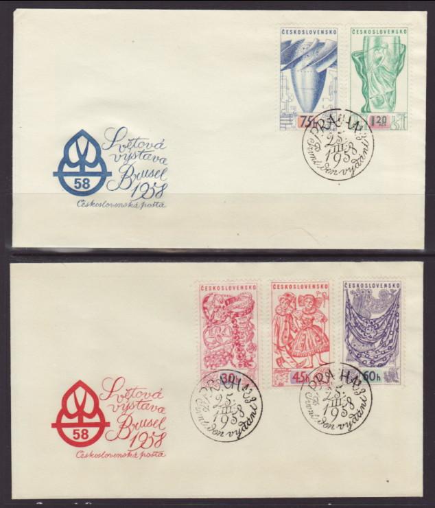 Czechoslovakia 849-853 S/2 U/A FDC