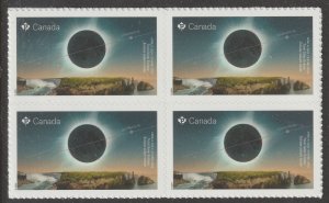 Canada 3418 Total Solar Eclipse P block 4 MNH 2024