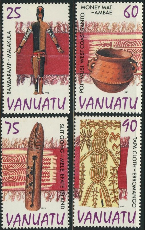 Vanuatu #668a-d Artifacts Beijing Asian Philatelic Exhibition 1995 Postage MLH