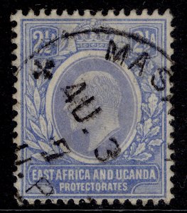 EAST AFRICA and UGANDA EDVII SG21, 2½a ultrama & blue, FINE USED. Cat £18. CDS