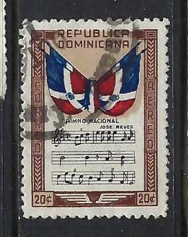 DOMINICAN REPUBLIC C59 VFU MUSIC FLAG O822-6