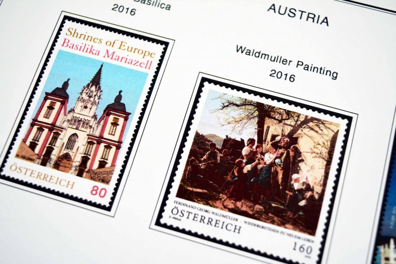 COLOR PRINTED AUSTRIA 2011-2020 STAMP ALBUM PAGES (101 illustrated pages)