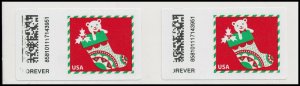 US CVP110 Holiday Delights Stocking Kiosk ATM F horz pair MNH 2020