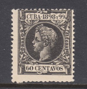 Cuba Sc 172 MNH. 1898 60c black King Alfonso XIII, fresh, bright