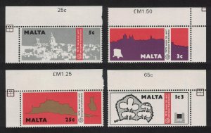 Malta European Architectural Heritage Year 4v Corners 1975 MNH SG#545-548