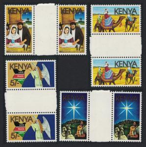 Kenya Camel Christmas 4v Gutter Pairs SG#399-402