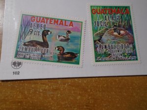 Guatemala  #  C448-49  MNH    Birds