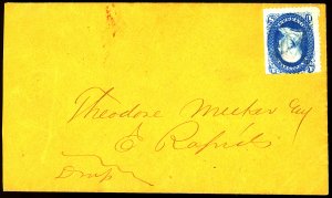 U.S. #63b DARK BLUE ON COVER