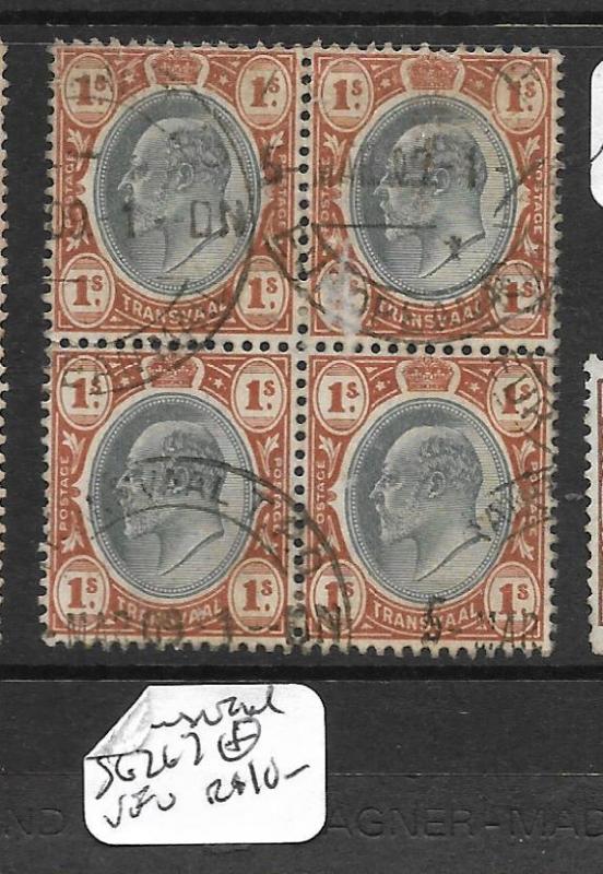 TRANSVAAL  (P0305B)  KE 1/-  SG 267  BL OF 4  VFU