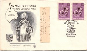 Argentina 1968 FDC - San Martin Detours - Cordoba - J69