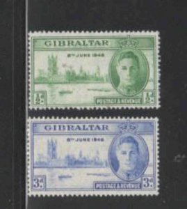 GIBRALTAR #119-120 1946 PEACE ISSUE MINT VF NH O.G aa
