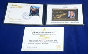 STAR TREK The Next Generation St.Vincent Souvenir Folder Golden Stamps Topical