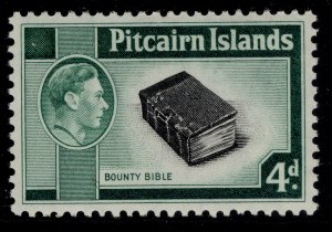 PITCAIRN ISLANDS GVI SG5b, 4d black & emerald-green, NH MINT. Cat £23.