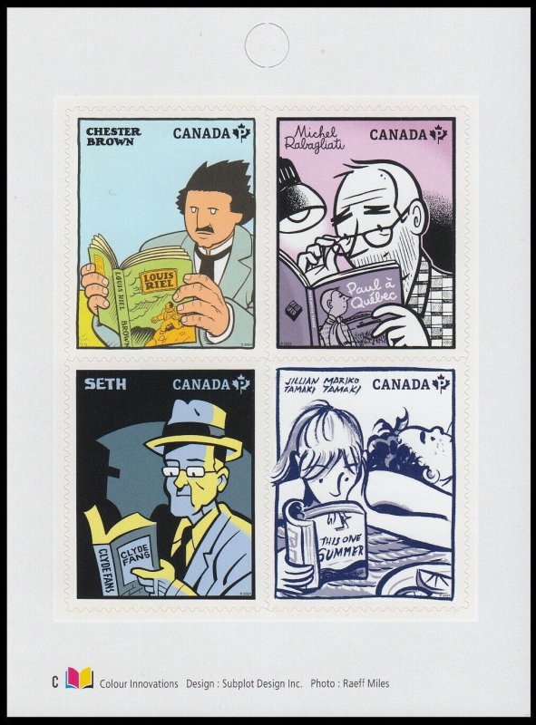 qta. ART, ARTISTS, COMICS = GRAPHIC NOVELISTS = BACK Page of 4 MNH Canada 2024