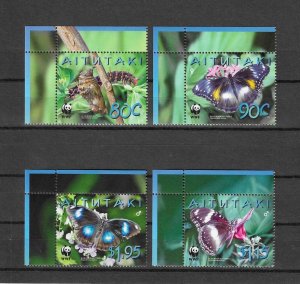 COOK ISLANDS/AITUTAKI 2008 WWF SG 723/6 MNH Cat £11