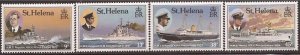 St Helena - 1987 Ships of Royal Visitors - 4 Stamp Set MNH - Scott #475-8