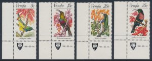 South Africa Homelands Venda  Sc 40-43 MNH  1981 Sunbirds