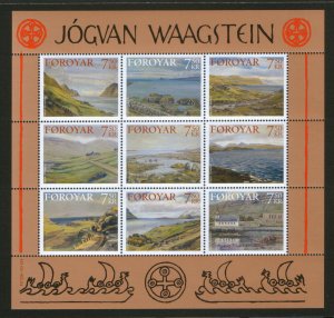 FAROE ISLANDS-MNH-BLOCK-Art Paintings by Jogvan Waagstein- 2005.