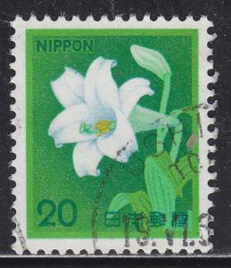 Japan 1423 Used 1980 White Trumpet Lily