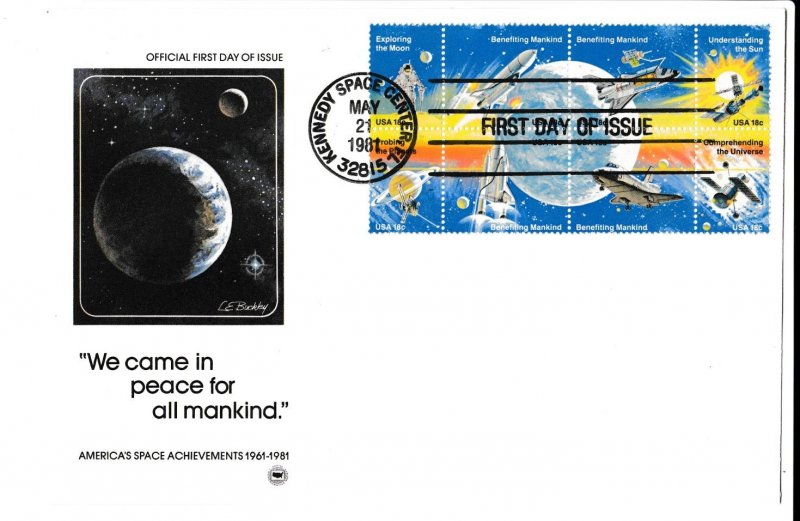 United States # 1919a, Space Achievements, First Day Cover,