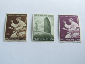Vatican City, Scott 416, 418, 419, MNH OG Set of 3 Stamps 1965,
