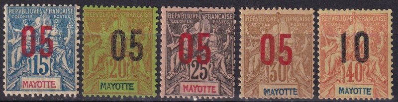 Mayotte #24-8 F-VF Unused  CV $9.60  (Z8063)