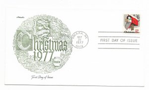 US 1730 13c Christmas Mail Box single on FDC Artmaster Cachet Unadd ECV $9.00