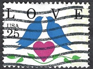 United States #2440 25¢ Love (1990).  Used.