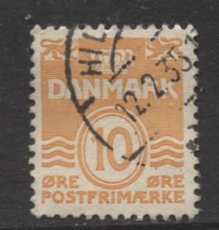 Denmark - Scott 228 - Definitive Issue -1933 - Used - Single 10o Stamp