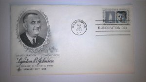 PRESIDENT JOHNSON INAUGURATION COVER PM 20 JAN 1965