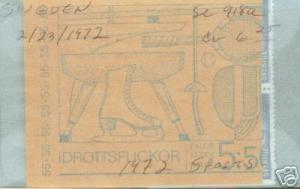 SWEDEN Stamp Booklet Scott 918a CV$6.25