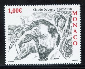 Monaco 2686 MNH, Claude Debussy- Composer Issue from 2012.