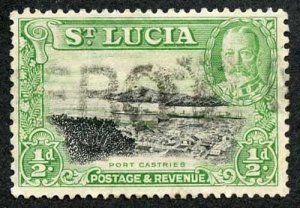 St Lucia SG113a 1/2d Perf 13 x 12 Fine used
