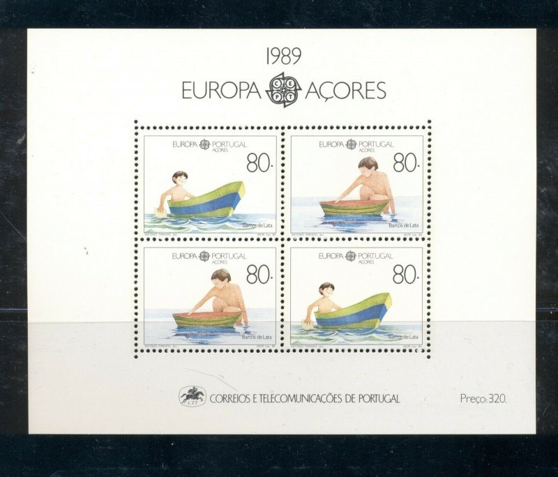 Portugal (Azores) #382 VFMNH (1989 Europa sheet) CV $10.00