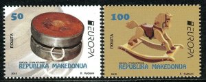 125 - MACEDONIA 2015 - Europa - Old Toys - MNH Set