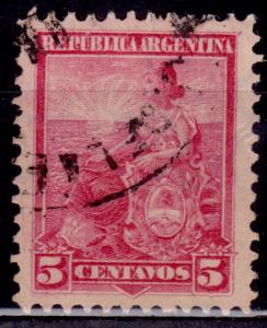 Argentina, 1899, Allegory Liberty Seated, 5c, Scott# 127, used