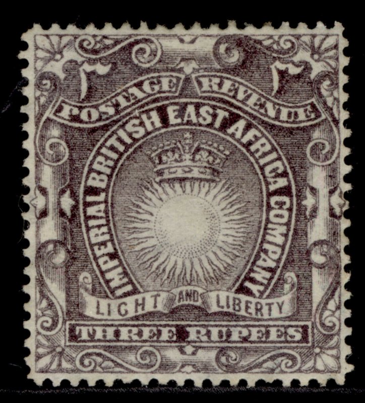 BRITISH EAST AFRICA QV SG17, 3r slate-purple, M MINT. Cat £15. 