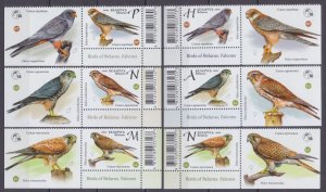 2021 Belarus 1416-1421+Tab Birds of prey 14,00 €