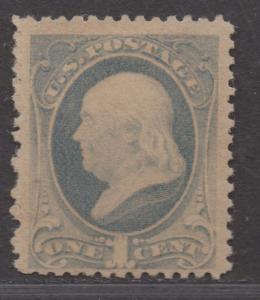 **US Scott # 206, MH, FVF, Shallow Thin at UR Top, 3 XF Margins, Blind Perfs