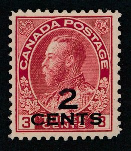 CANADA 140 MINT LIGHT HINGE (LH) VF 2c OVERPRINT