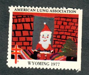 Christmas Seal from 1977 MNH Wyoming Single
