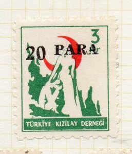 Turkey Crescent 1952 Child Welfare Fine Mint Hinged 20p. Surcharged NW-270734