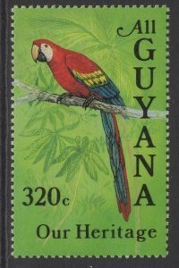 Guyana 1985 BIRD WILDLIFE PROTECTION PARROT 1 value Perforated Mint (NH)